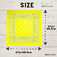 3 Pack Extra Large Bandanas 27” x 27” 100% Cotton for Men & Women Paisley Handke