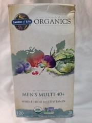 Garden of Life mykind Organics Men’s Multi 40+ 120 Tablets EXP 03/2028 Sealed