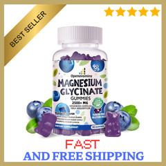 Magnesium Glycinate Gummies 2500mg – Sugar Free Magnesium Potassium Supplement w
