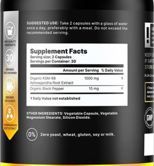 B Life Organic Ashwagandha Premium Series – 60 count – 03/2027