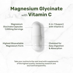 Magnesium Glycinate 500mg Vitamin C 240 Capsules