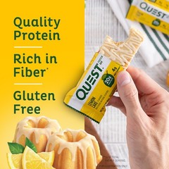 Quest Nutrition Lemon Cake Protein Bars, High Protein, Low Carb, 12 Count