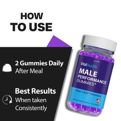 ( 1 Pack)Vital Health Male Gummy,Sexual Performance Gummies, Max Male Expansion