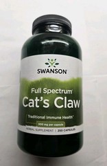 Swanson Full Specturm Cat’s Claw Antioxidant Support 500mg 250 Capsules BB 09/26