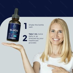 Gluco Mild Drops, Liquid Supplement for Heart Health & Blood Support (30 servs)