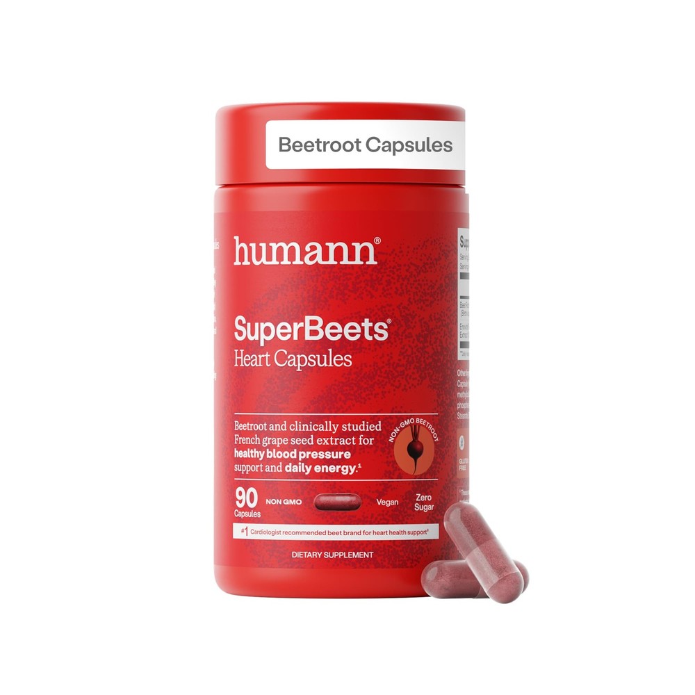 Humann SuperBeets Beet Root Capsules Quick Release 90 Count (Pack of 1)
