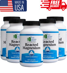pack of 5 Orthomolecular Reacted Magnesium 180ct – New