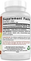 Best Naturals Chromium Picolinate Tablet, 200 mcg, 240 Count