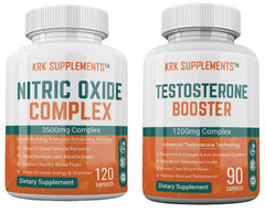 Nitric Oxide Complex 3500mg Testosterone Booster 1200mg Combo Stack