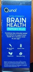 LOT 3 QUNOL EXTRA STRENGTH BRAIN HEALTH MEMORY PLUS SUPPLEMENT 60 X3 180 TABS!!