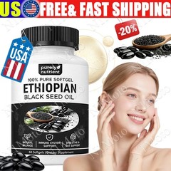 Ethiopian Black Seed Oil Softgels |4.64% Thymoquinone | Non-Gmo, Gluten-Free,60