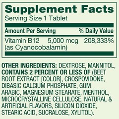 Spring Valley Extra Strength Vitamin B12 Metabolism 5000 mcg, 45 Count