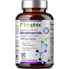 biophix B-3 Nicotinamide 1000 mg 60 Tablets Extra 60 Count (Pack of 1)