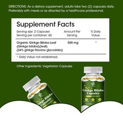Ginkgo Biloba Capsules, Supports Brain Function & Memory, Healthy Circulation~