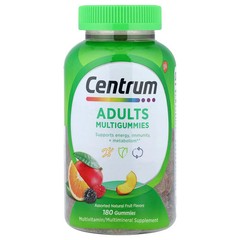 2 X Centrum, Adults Multigummies, Assorted Natural Fruit , 180 Gummies