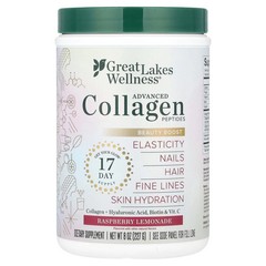 2 X Great Lakes Wellness, Advanced Collagen Peptides, Raspberry Lemonade, 8 oz