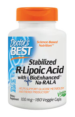 Doctor s Best Best Stabilized R-Lipoic Acid 100 mg 180 Caps EXP 5/26