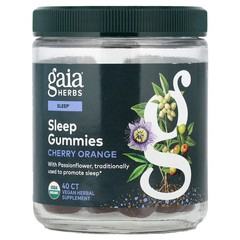 2 X Gaia Herbs, Sleep Gummies, Cherry Orange, 40 Gummies