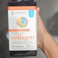 Youtheory Collagen Verisol 345 Tablets Biotin Antioxidants Skin Support