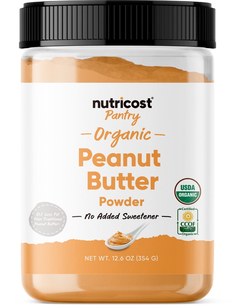 Nutricost Pantry Organic Peanut Butter Flour Powder (12.6 oz) – Non-GMO