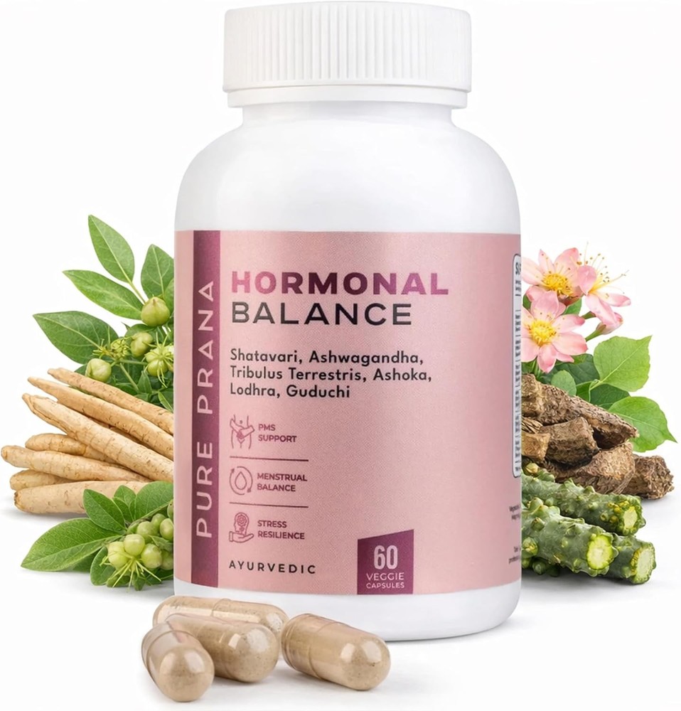 Pure Prana Shatavari Capsules for Women with Ashwagandha – Ayurvedic Herbal Well