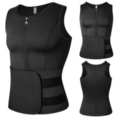 Men Sauna Suit Sweat Vest Waist Trainer Body Shaper Tank Top Compression Shirts