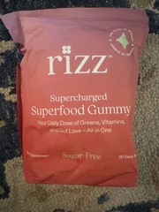 Rizz Sugar-Free Superfood Probiotic Gummies LactoSpore Gut/Immune 1 Month