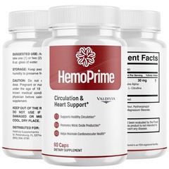 HemoPrime Iron Blood Health Supplement Capsules Energy Anemia 1 Pack 60Ct