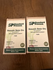 2 Standard Process Sesame Seed Oil Softgels 60 ct 7400 Blood Health Gluten-Free