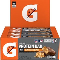 Gatorade Whey Protein Recover Bars, Peanut Butter Chocolate, 2.8oz Bars 12pack