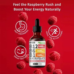 NUSAVA Vitamin B12 and B6 Liquid Drops, B12 Sublingual Vitamin B Complex,B1