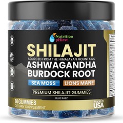 Organic Shilajit Gummies 1000Mg, Sea Moss 400Mg, Ashwagandha 1000Mg – Free Ship