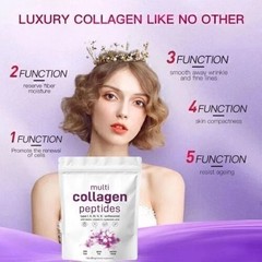 Multi Collagen Peptides Powder 1 lb Hydrolyzed Protein Peptide Type I,II,III,V,X