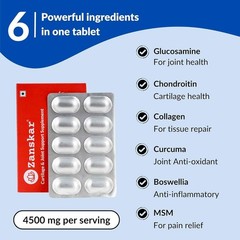 3 Pack Z.anskar Joint Support Supplement 60 Tablets