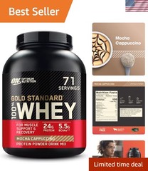 Gold Standard 100% Whey Protein Powder, Mocha Cappuccino, 5 Pound Packaging M…