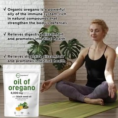 2 Oil 1 in of Oregano & Black Seed Softgels Count with Carvacrol,Immune Supports