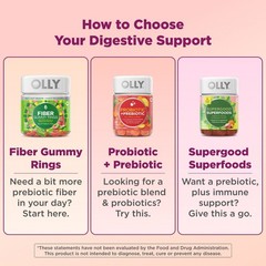 OLLY Fiber Digestive Gummy Rings – 50ct