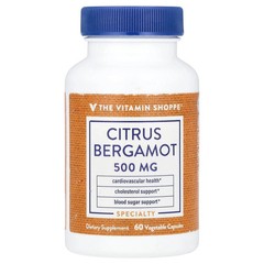 2 X The Vitamin Shoppe, Citrus Bergamot, 500 mg, 60 Vegetable Capsules