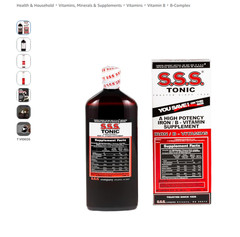 S.S.S. Tonic Liquid Iron & Vitamin B Supplement, 20 Fl. Oz.