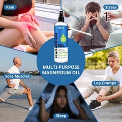100% Pure Magnesium Oil Spray 8 fl oz – Quick Absorbing Muscle & Joint Relief ..