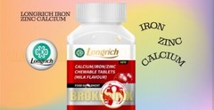 Longrich Calcium- Iron & Zinc Chewable Tablets/ Calcium Milk Flavor