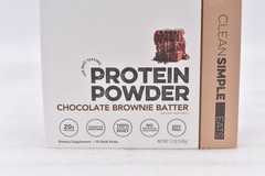 Clean Simple Eats Protein Powder Chocolate Brownie Batter – 10 Packs Exp: 03/27