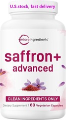 Micro Ingredients Saffron+ Advanced Supplements, 60 Veggie Capsules ?C 10-in-1