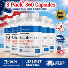 3 Pack SciatiEase Labs Sciati Ease Sciatic Nerve Formula 120 Cap NEW ! Exp 2027