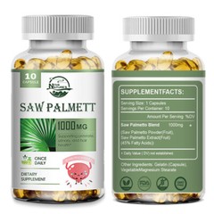 10/60/120 Saw Palmetto Capsules 1000mg Prostate Health Supplement Non-GMO