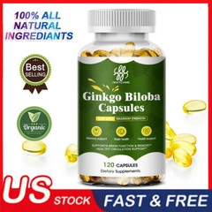 Ginkgo Biloba 500mg Supports Brain Function Memory & Concentration 120 Capsules