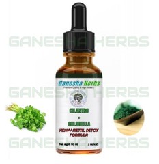 HEAVY METAL DETOX FORMULA – CILANTRO + CHLORELLA LIQUID TINCTURE 2 OZ. CHELATION
