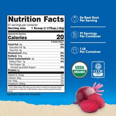 Nutricost Organic Beet Root Powder 1 LB – Superfood, Certified USDA Organic