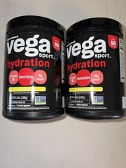 Vega Sport Hydration Powder 4.9oz Lot Of 2 Jars Lemonade Flavor Plant Base 01/28