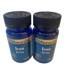 Iron Tablets 2x Rexall Naturalist 65mg 30 Tablets per Pack Exp 06/2027